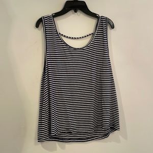 Blue and White Striped Tank Top